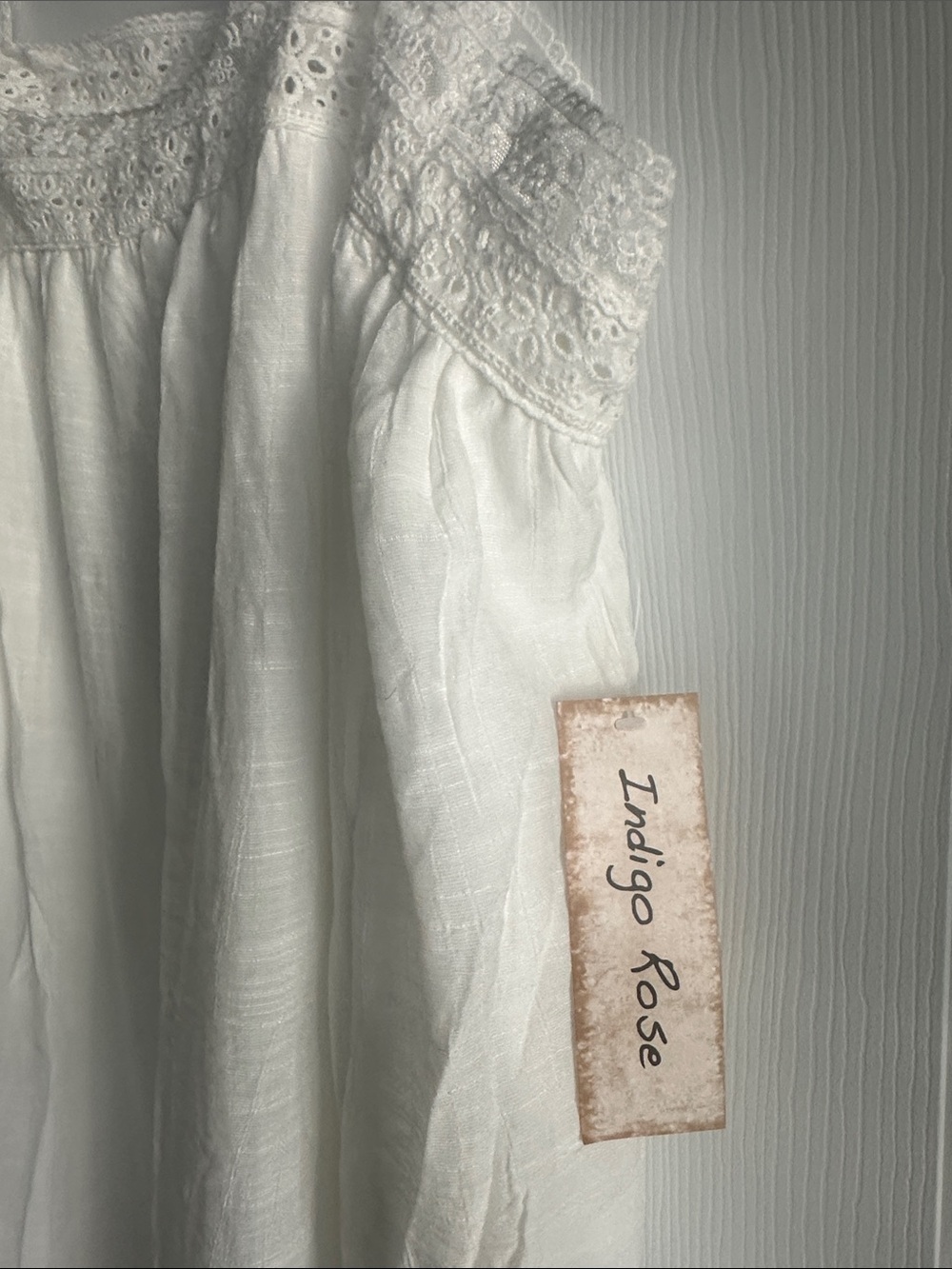Indigo Rose Cream Tiered Maxi Dress - Picture 4 of 4